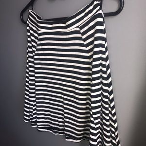 Black & white striped skirt